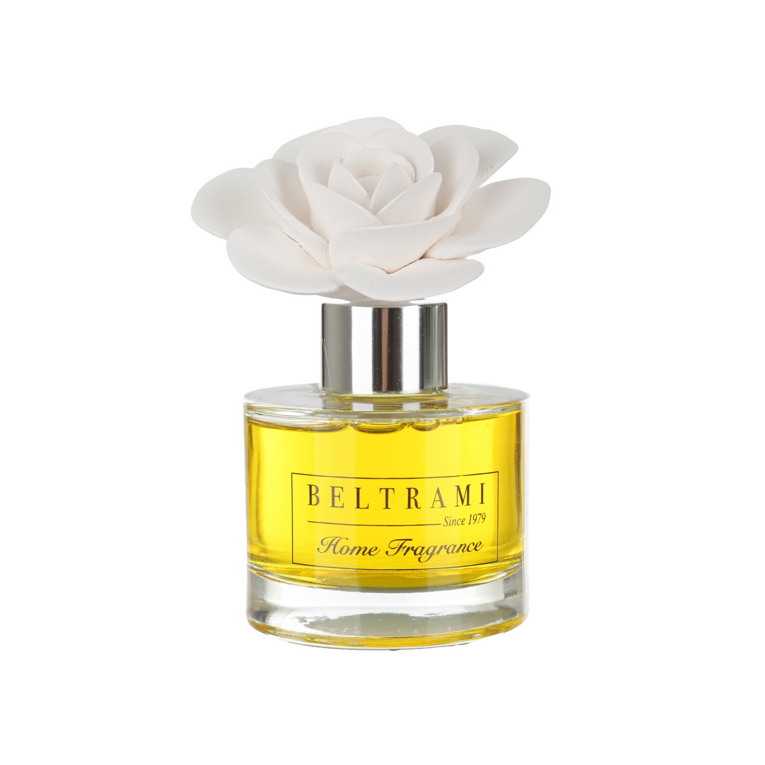Profumatore medio Beltrami Home Fragrance medio con argento Miro Silver bianco