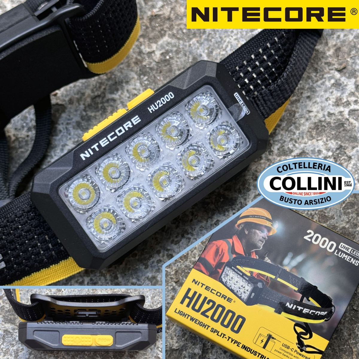 Nitecore - HU2000 - Frontale da alimentare tramite PowerBank - 2000 lumens e ...