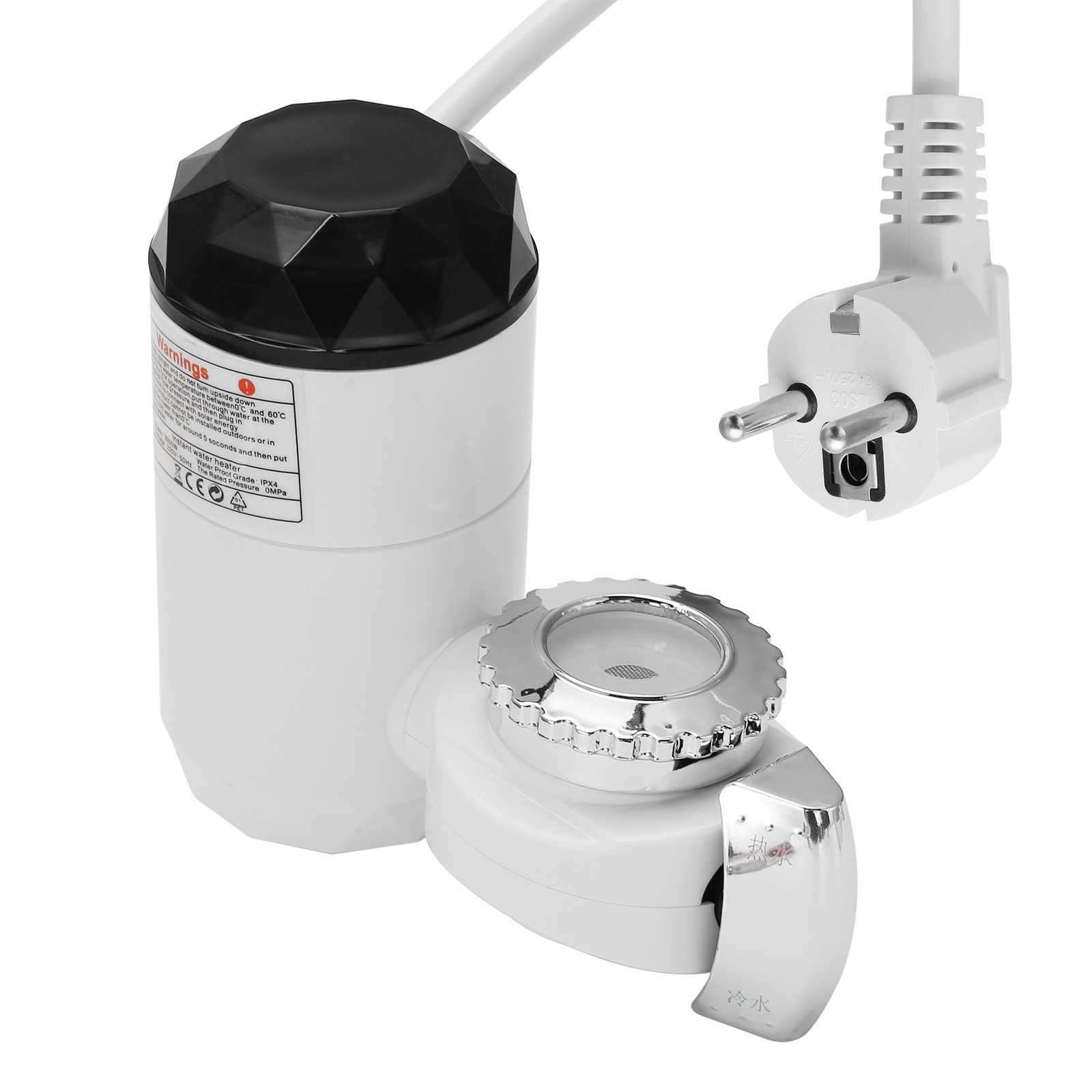 1X(Scaldabagno Elettrico con Display Della Temperatura per Cucina Riscaldat7553