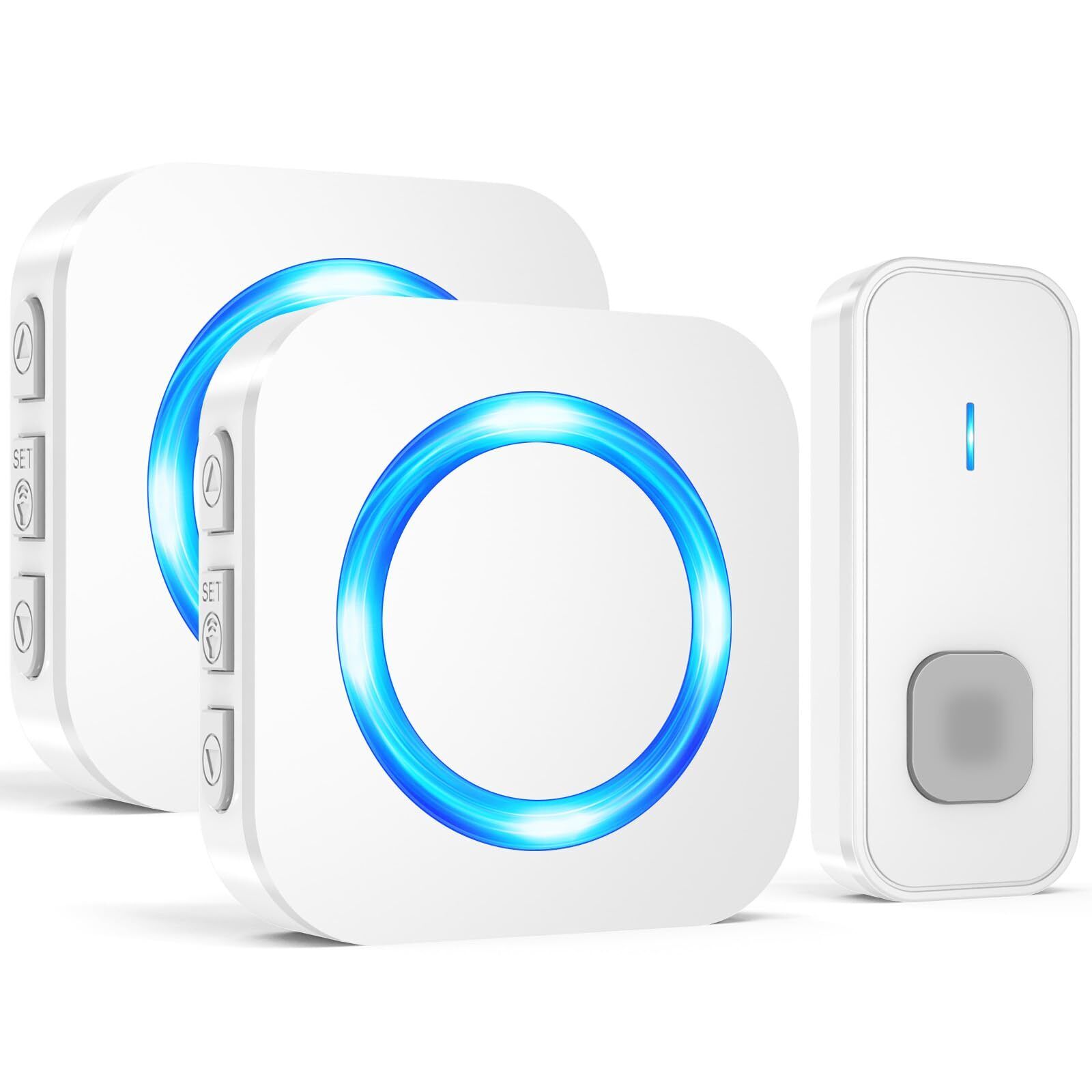 SURFOU Campanello Senza Fili, Doorbell Frontale Impermeabile a Batteria con Port