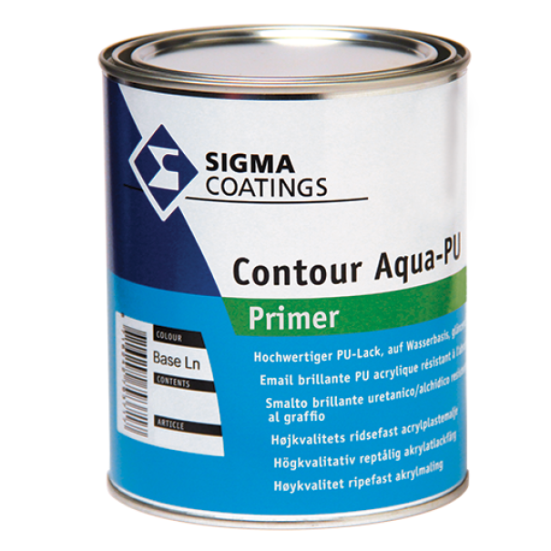 Primer all’acqua per legno e pvc Sigma Contour aqua pu primer bianco 1 litro
