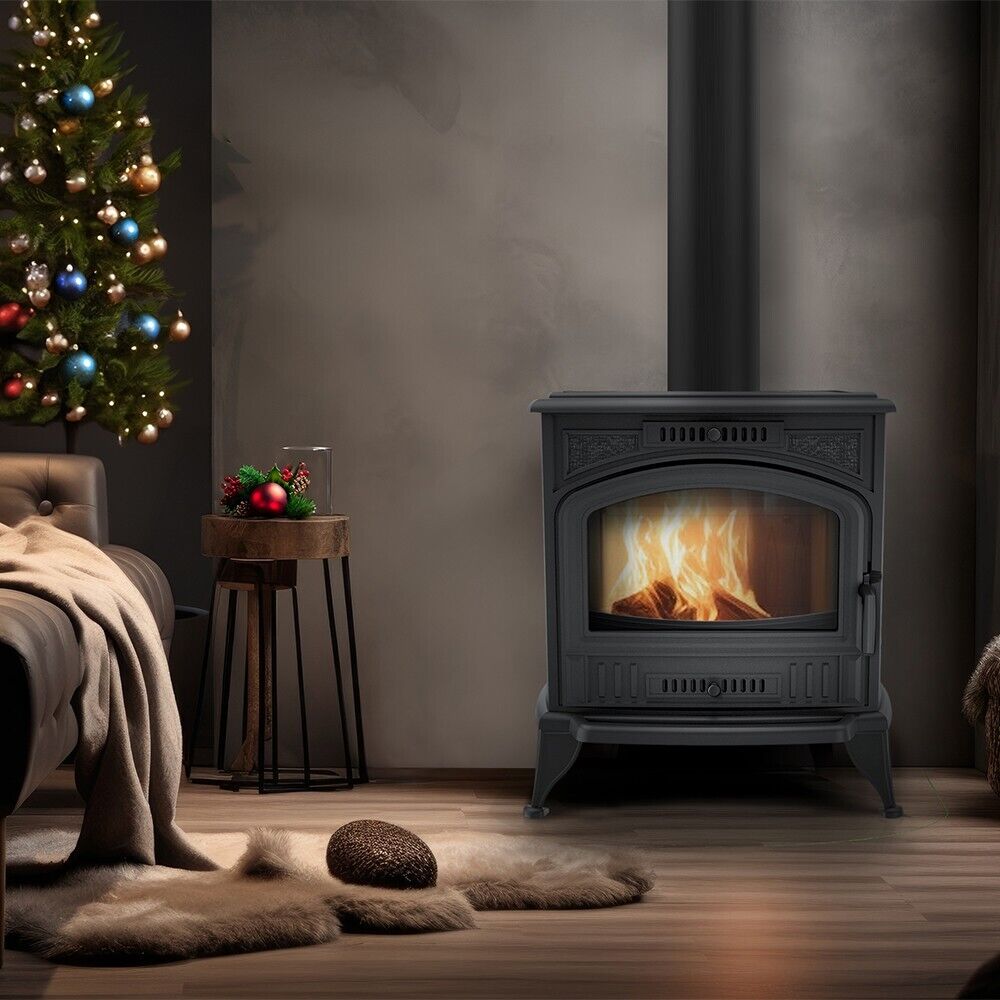 Stufa a legna in ghisa Kratki K6 Ø 150 8 kW Stufa a legna Moderna