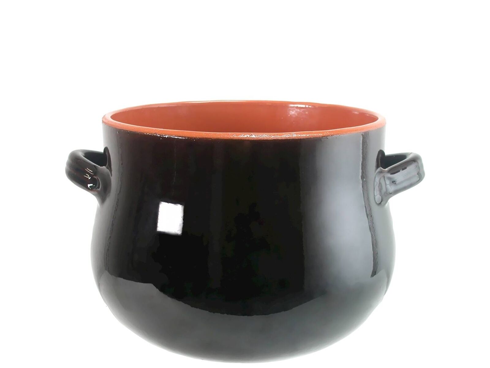Pentola Ceramica Marrone Bombato Cm16