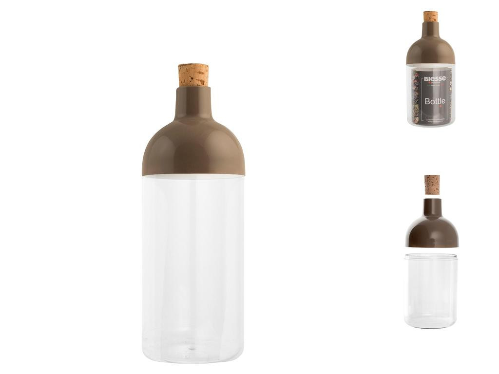 Barattolo Bottle, Plastica, Tappo Sughero, Cc600, Multifunzionale Biesse