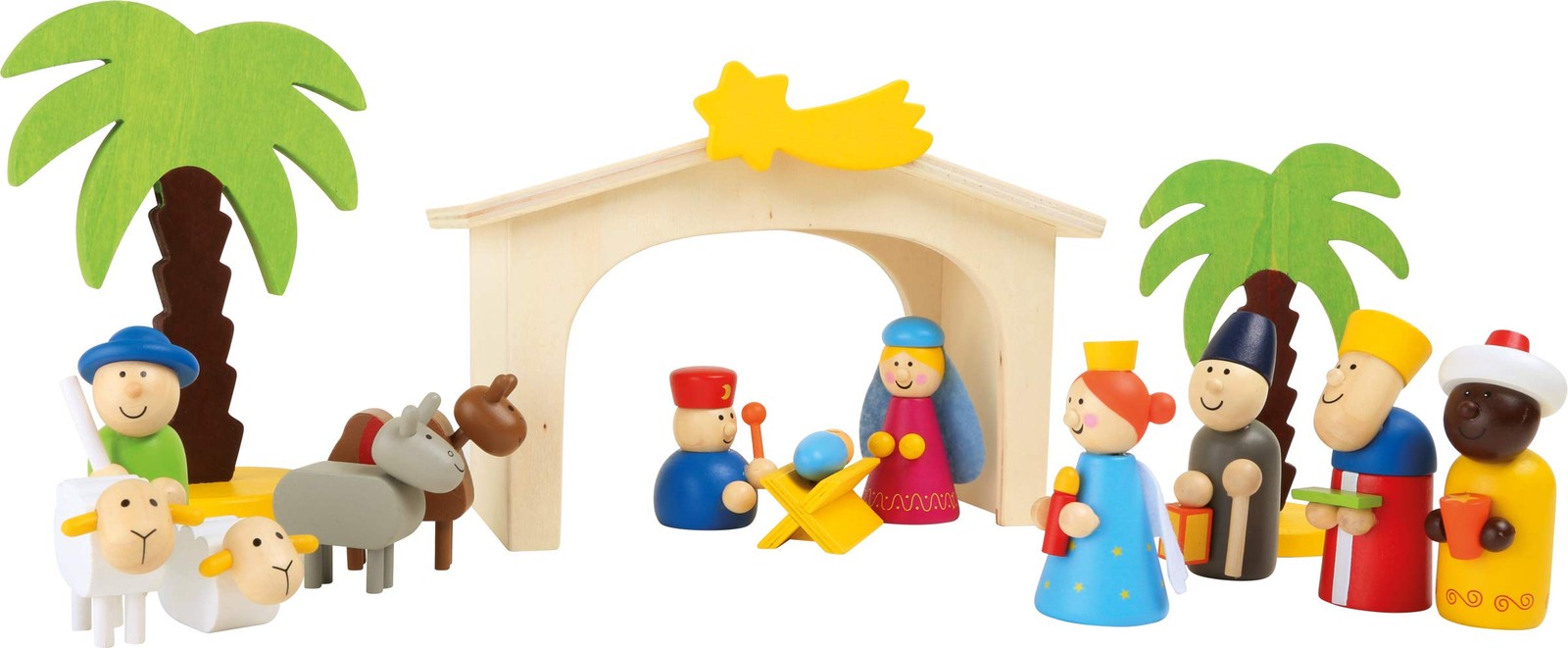 Wooden Christmas Nativity Manger Play Set Wooden crib