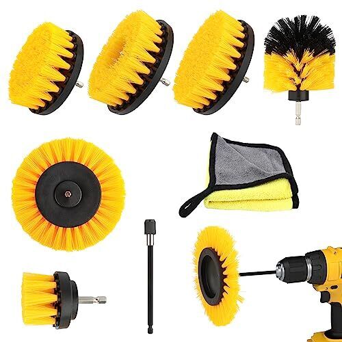 MXTIMWAN 8 Stück Bürstenaufsatz Bohrmaschine Set, Bürstenaufsatz (v6f)