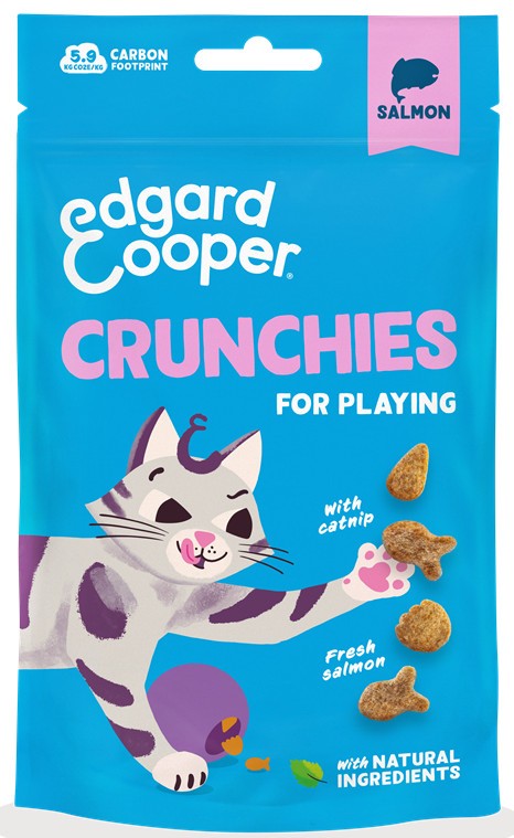 Edgard Cooper Crunchies snack per gatti con Salmone da 50gr