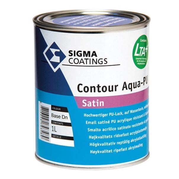Smalto all’acqua satinato super resistente Sigma contour aqua pu satin bianco