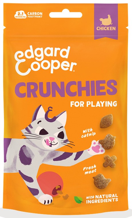 Edgard Cooper Crunchies snack per gatti con Pollo da 50gr