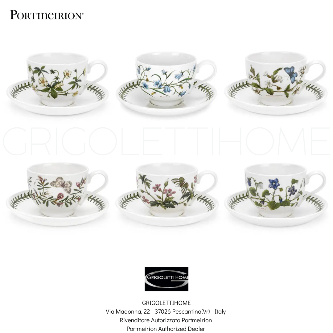 Portmeirion Botanic Garden - Set 6 tazze da colazione con piattino - Rivenditore