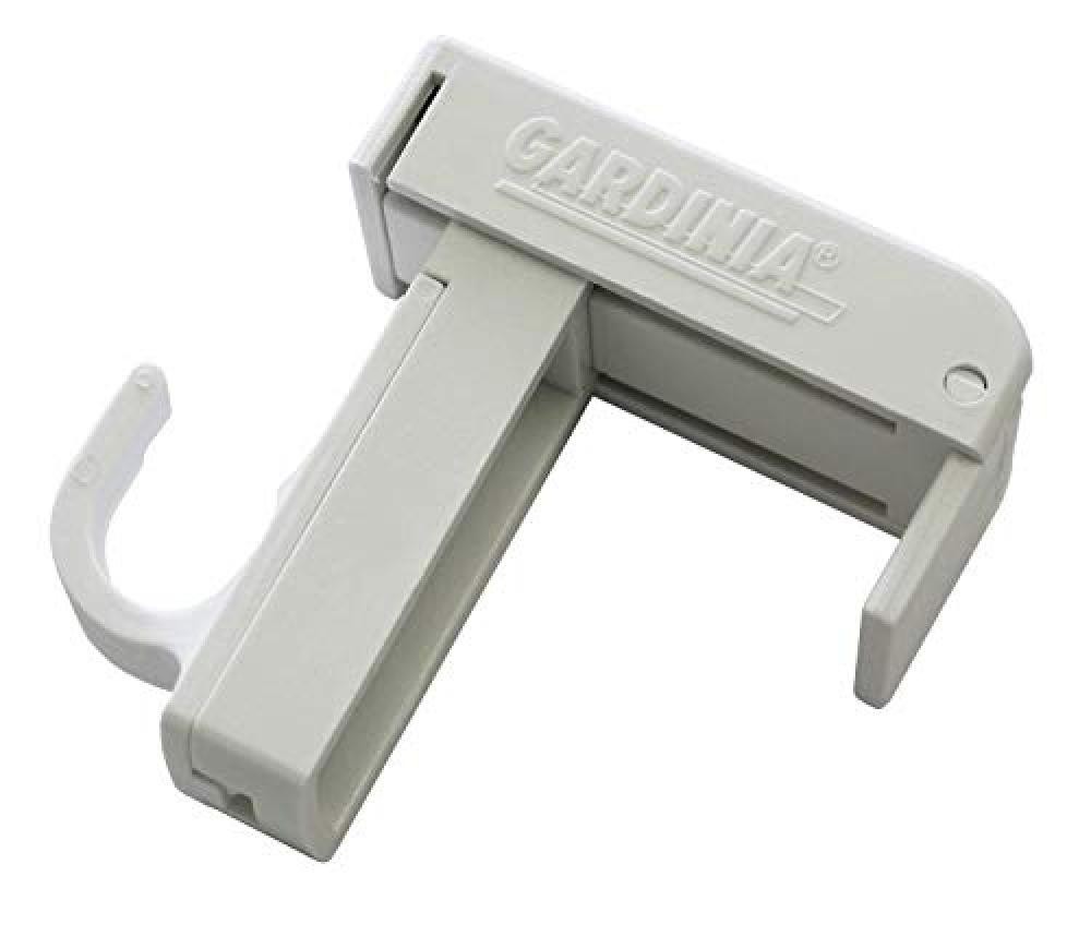 (TG. 0.1) Gardinia Supporto a Clip per Asta da Tenda, Bianco, 0.1 2 unit  - NUOV