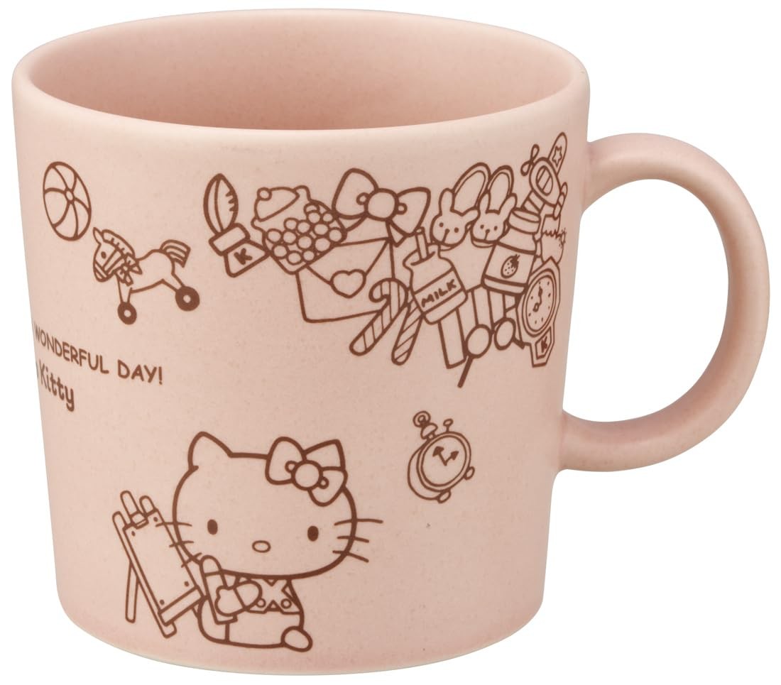 Skater CHMG30-A Mino Ware Mug, 9.4 fl oz (290 ml), Ceramic, Soup Cup, Hello Kitt