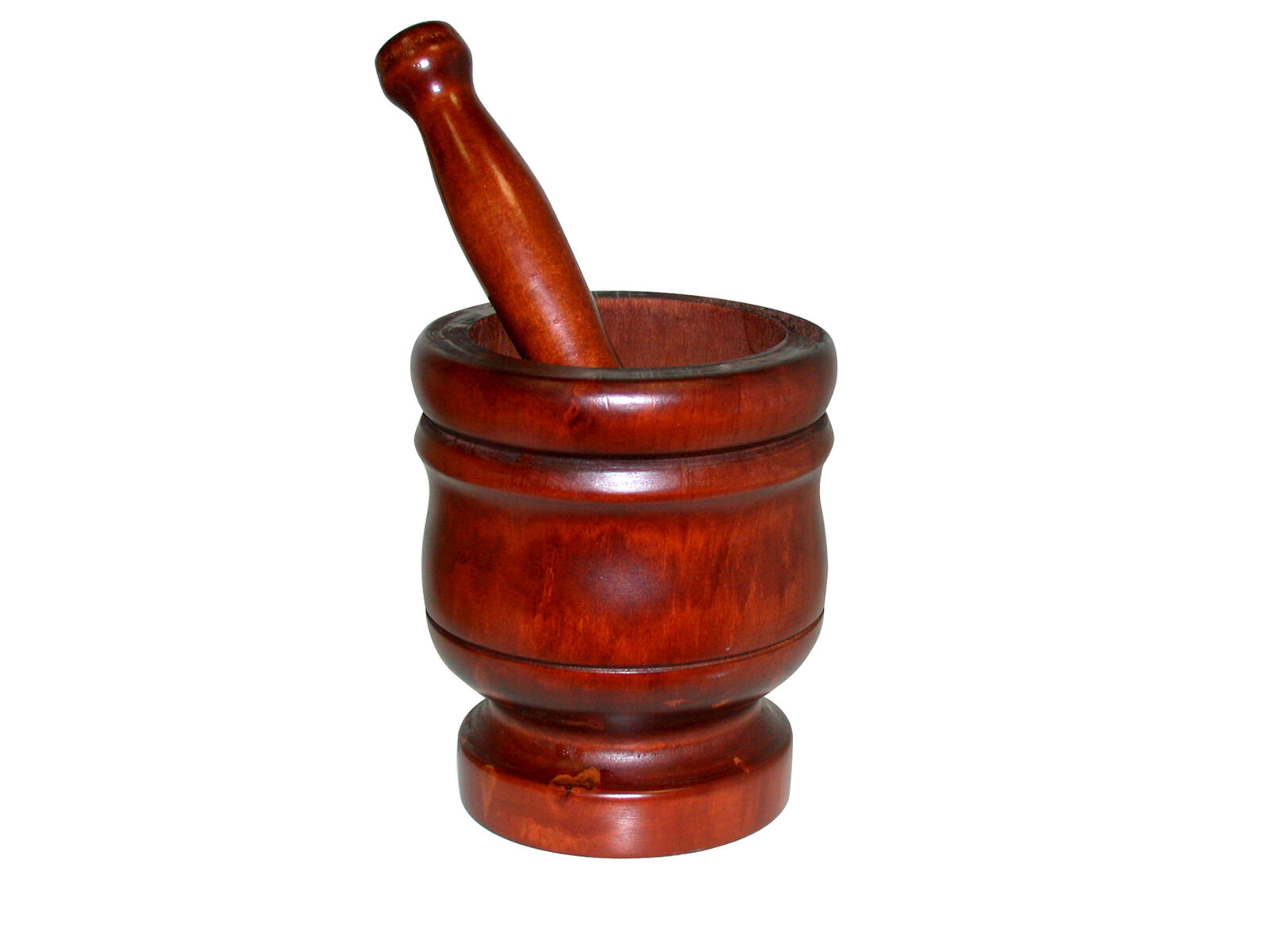 Mortaio Grande In Legno Scuro Cm9,5
