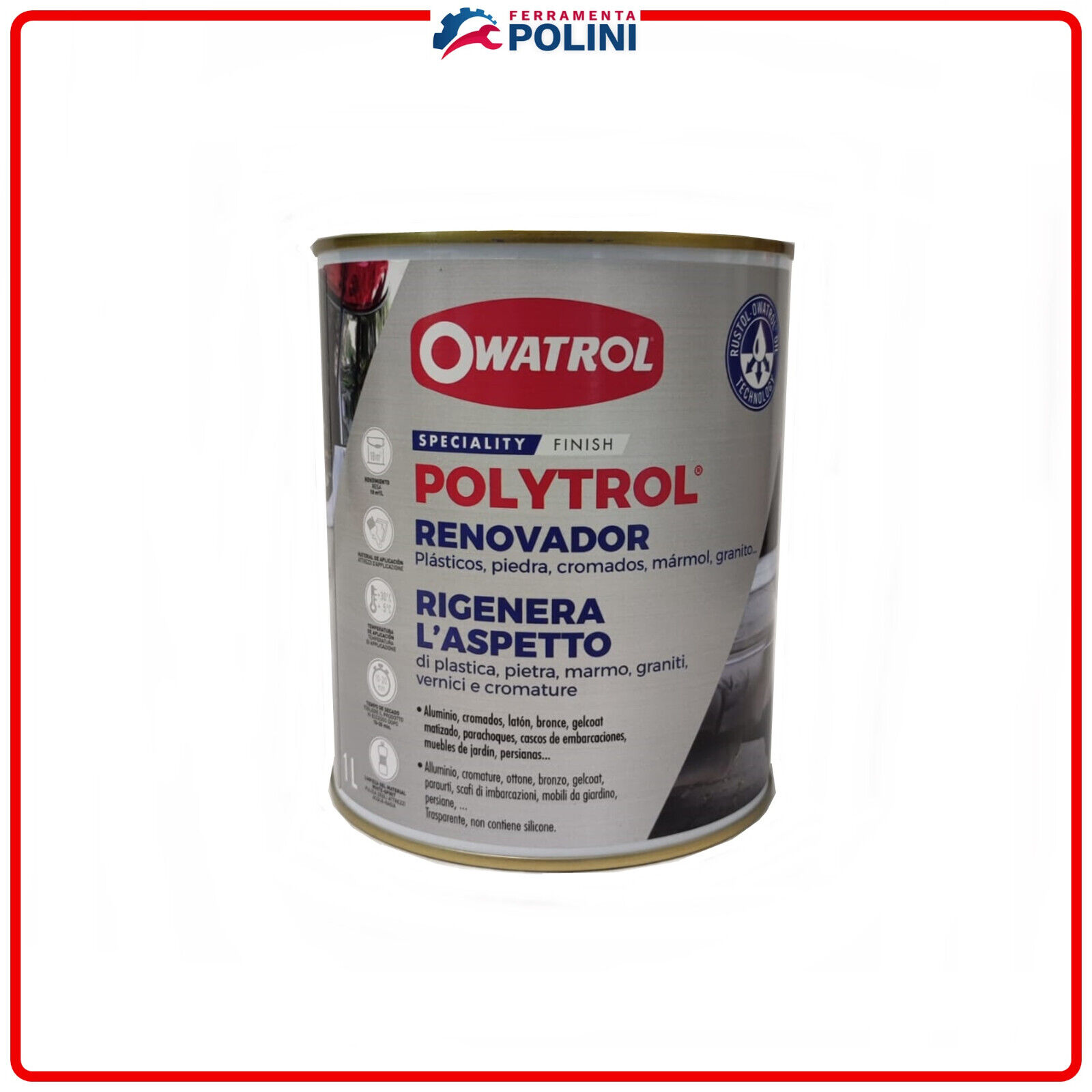 OWATROL POLYTROL 1 Litro olio ravvivante per plastica, pietra, cemento, metallo