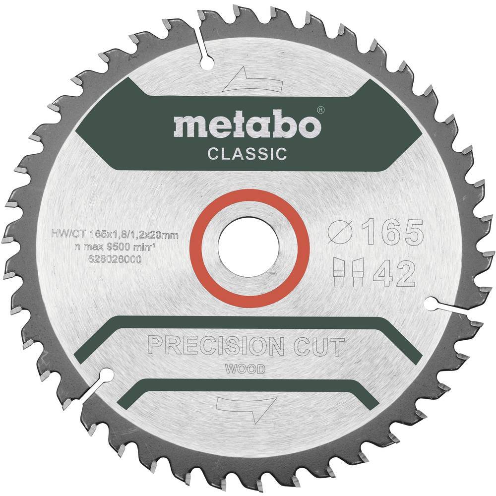 Metabo Precision cut Wood - Classic 165X20 Z42 WZ 5° 628026000 Lama circolare