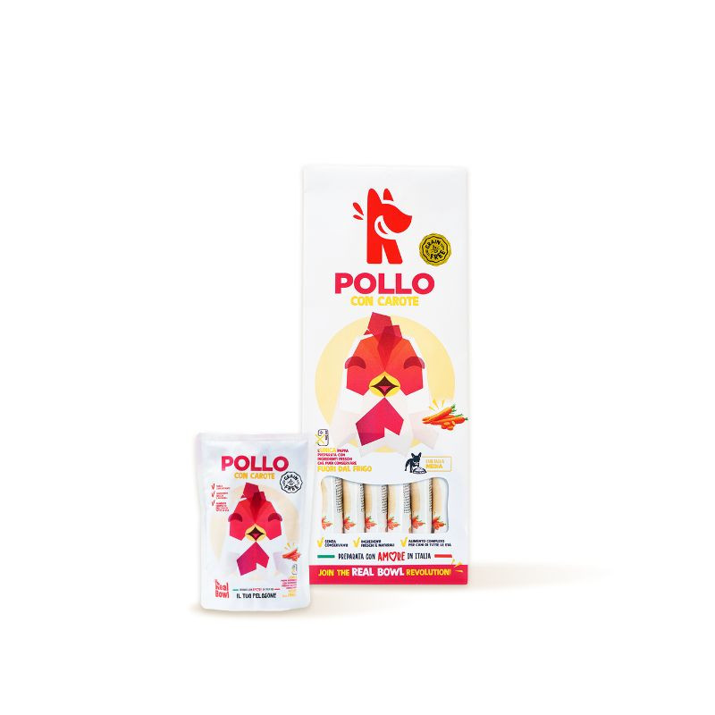 Real bowl multipack dog grain free pollo 7x400gr