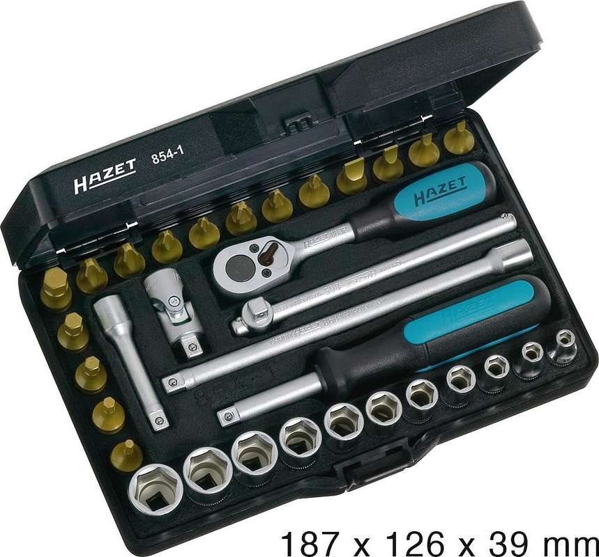 Hazet Steckschlüssel-Satz (6kt.), Innenvierkant 6,3 mm (1/4" ) 854-1 (854-1)