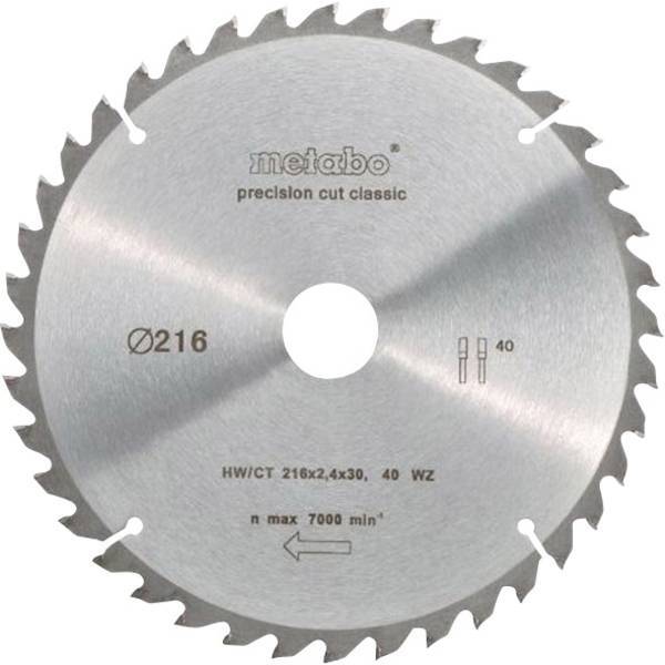 METABO PRECISION CUT WOOD CLASSIC 628060000 LAMA CIRCOLARE 216 X 30 1.8 MM
