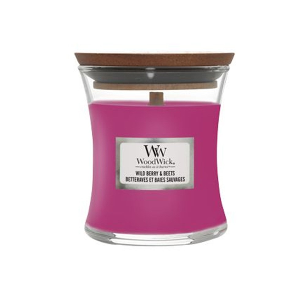 WOODWICK CANDELA CLESSIDRA PICCOLA MINI JAR WILD BERRY & BEETS PROFUMAZIONE CAS