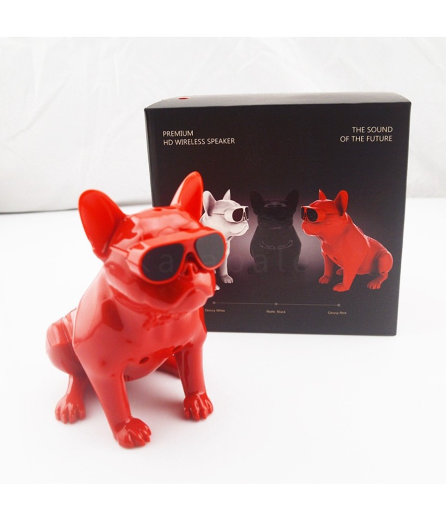 MINI CASSA SPEAKER BLUETOOTH 4.2 TWS BULLDOG FRANCESE USB STEREO WIRELESS