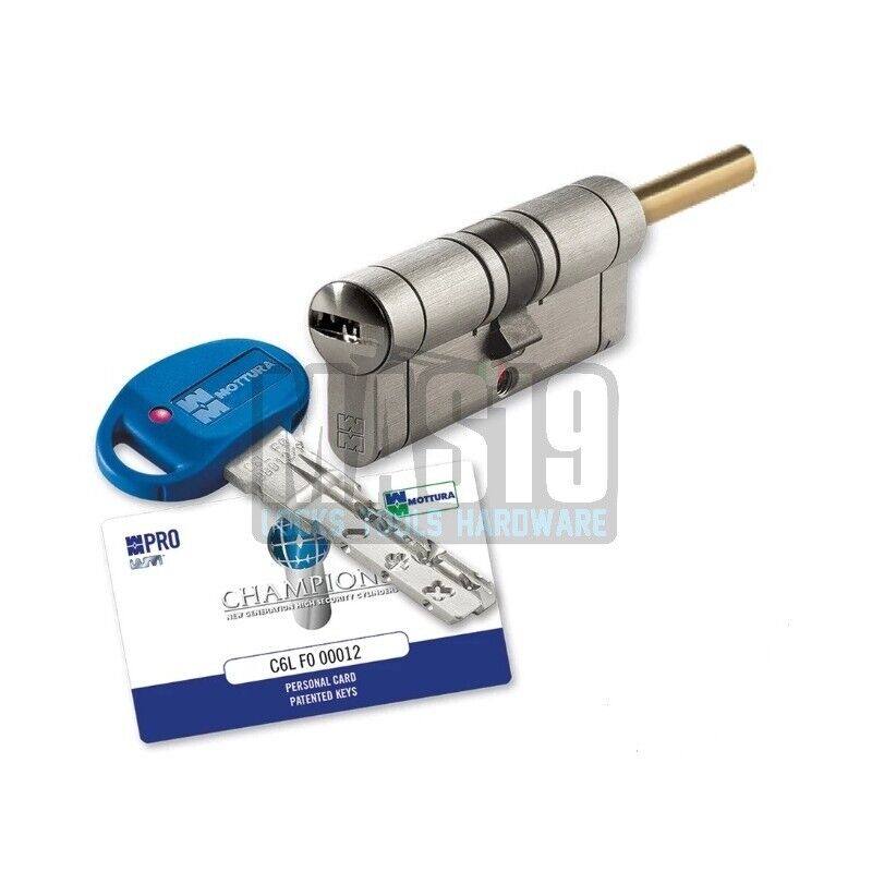 CILINDRO DI SICUREZZA MOTTURA CHAMPIONS PRO CODOLO RASABILE MM.62 31-31 3 CHIAVI