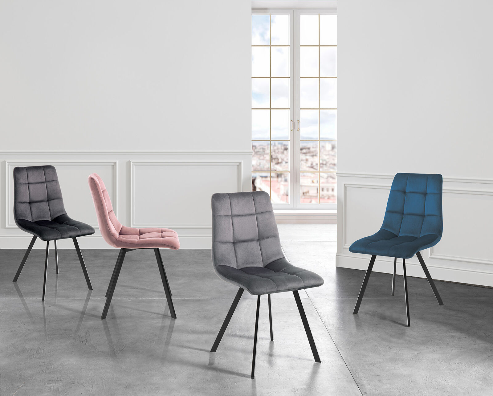 Tomasucci Set da 4 - sedia TOFFEE BLUE