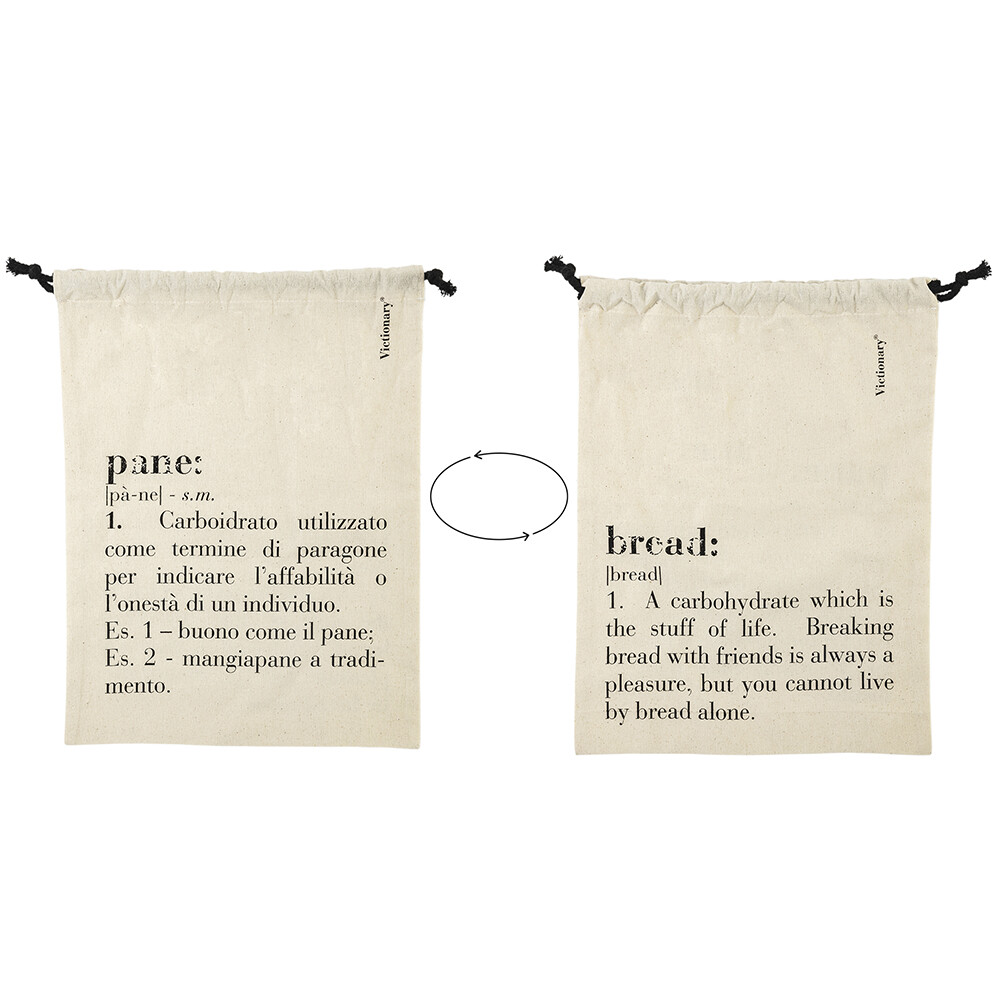 Sacchetto panebread in cotone 40x30 cm Victionary