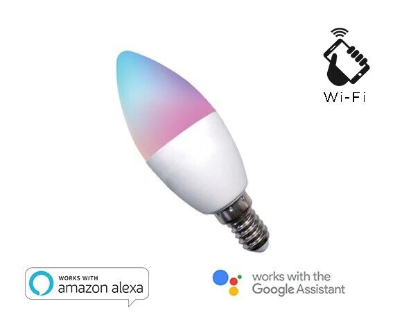 Homcloud LAMPADA LED SMART EE-45WE14 RGB + BIANCO CALDO E14 C37 DIMMERABILE WIFI
