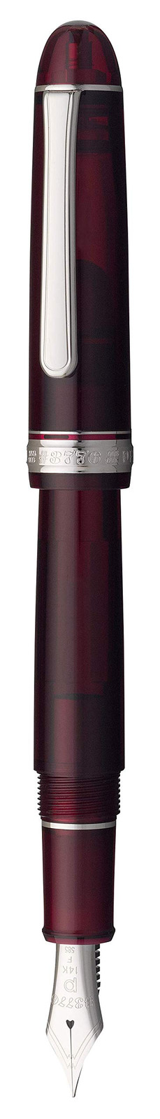 PLATINUM Century Rhodium Bourgogne M - Penna stilografica giapponese (g5h)