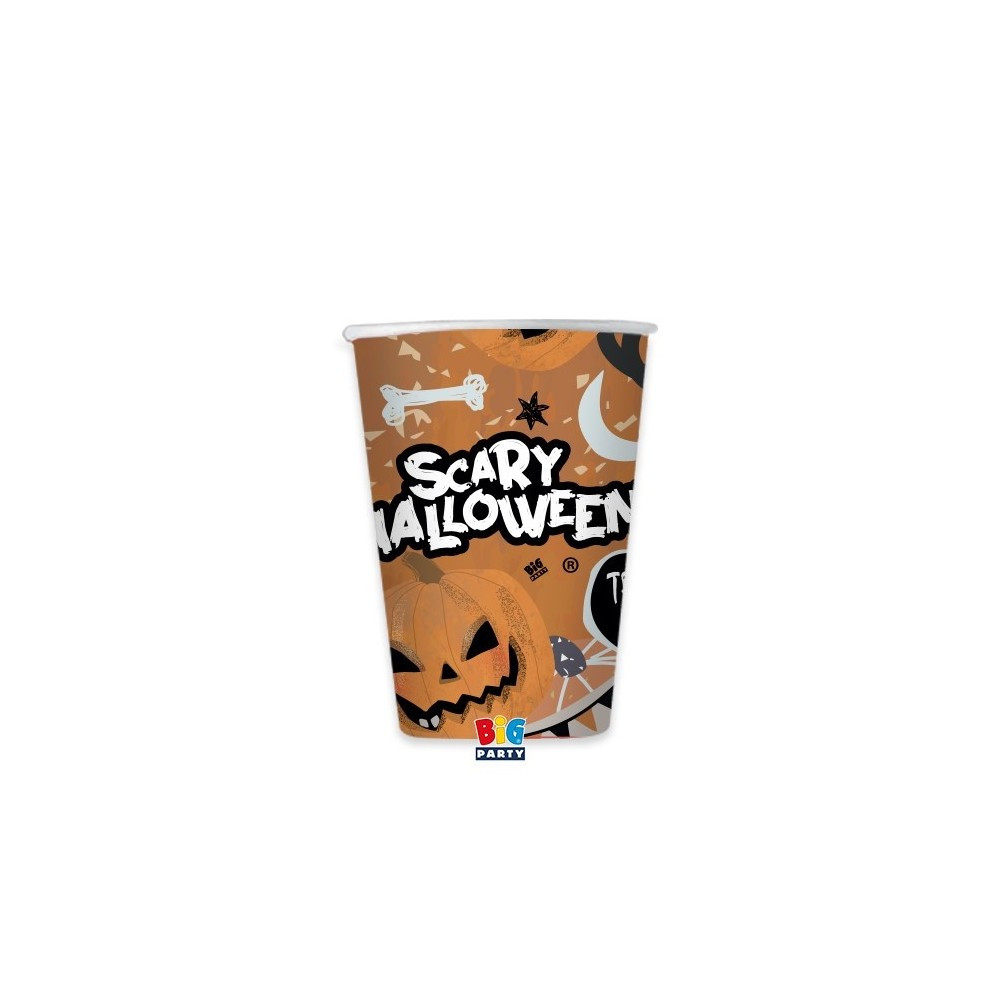Bicchieri Scary Halloween 9,8 cm, Cf. 8