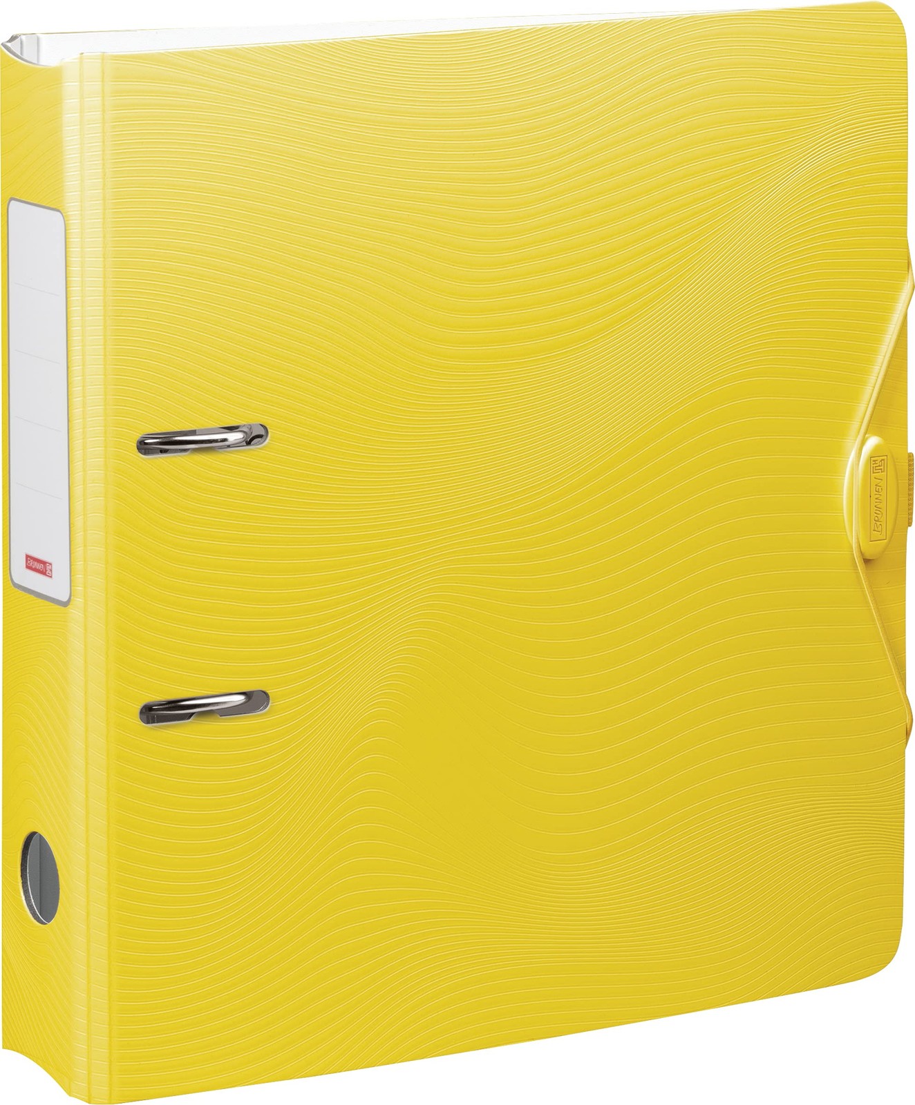 Brunnen Wave Folder A4 Yellow Wide Spine Width 7 cm Always Flat Stylish Wave Des