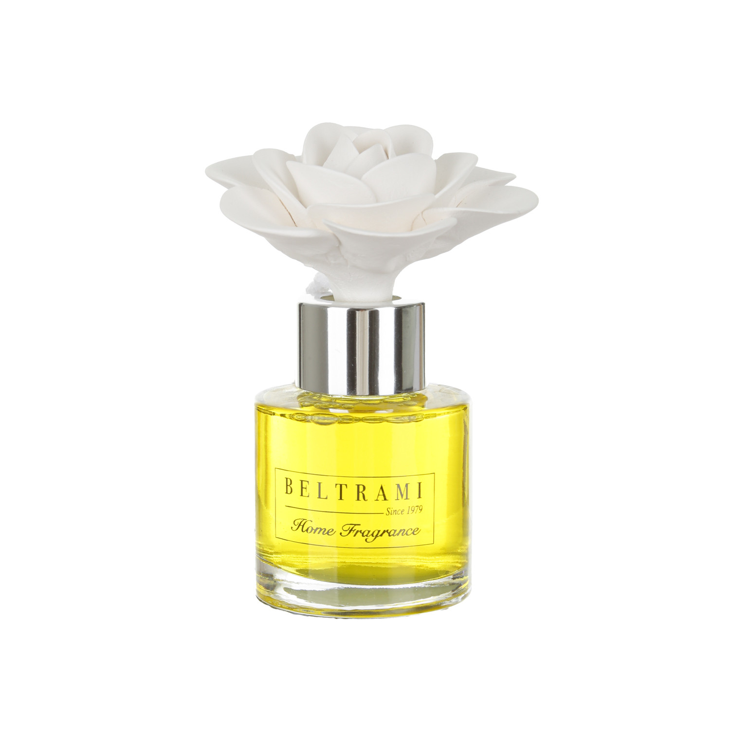 Profumatore Beltrami Home Fragrance piccolo con argento Miro Silver bianco