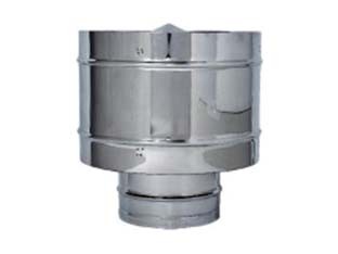 TERMINALE DI SCARICO A BOTTE ACCIAIO INOX AISI 304 MONOPARETE  ø mm.180