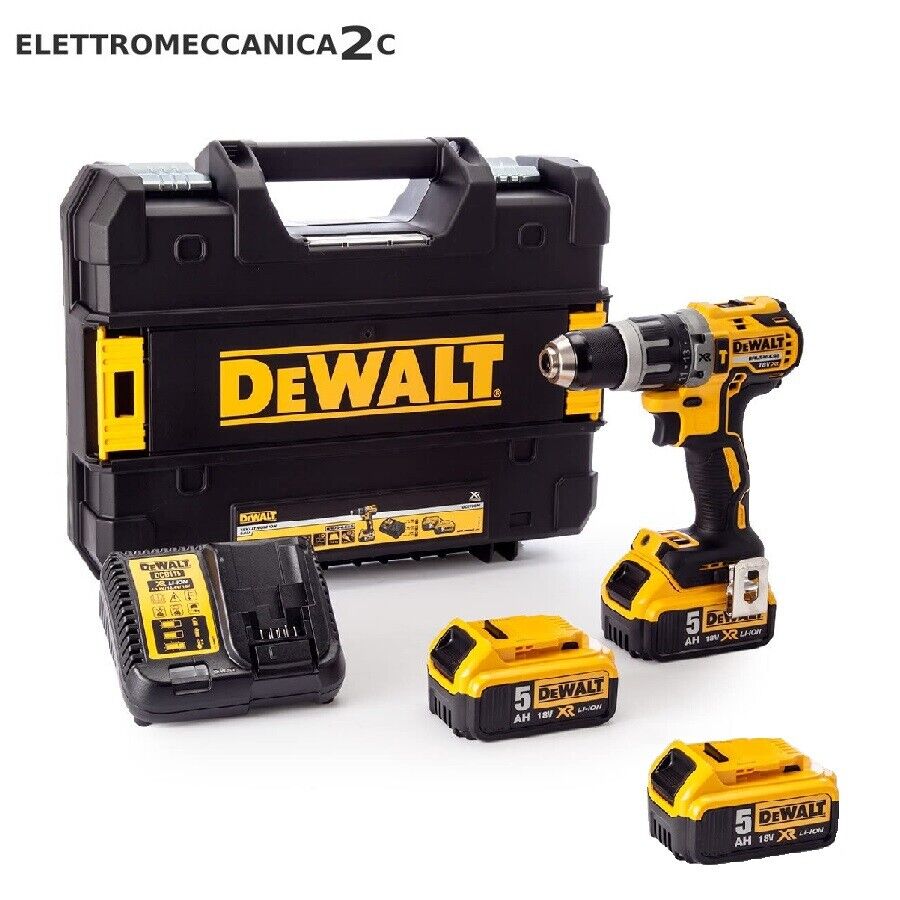 DEWALT DCD796P3-QW avvitatore a percussione 18v brushless 3 batterie 5ah 13mm...