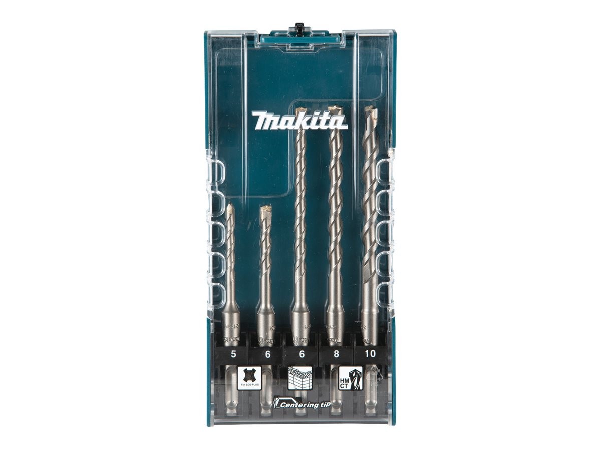 Makita E-15702 SDS-PLUS Steinbohrer-Set 5 Teile 5 Stücke 5 mm 6 mm 8 mm 10 mm