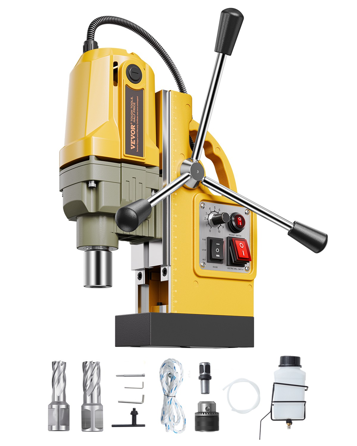 VEVOR Trapano Magnetico 1200 W Trapano a Colonna Elettrico Magnetico da 12500 N