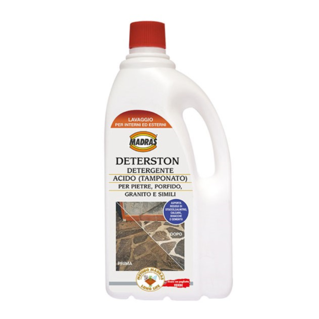 MADRAS DETERSTON DETERGENTE ACIDO PER PIETRA SERENA, PORFIDO, GRANITO E SIMILI