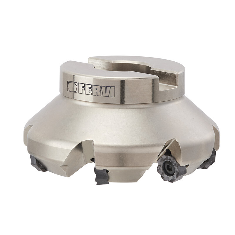 Fresa ad inserti negativi per spianatura 100 mm Fervi f407/100
