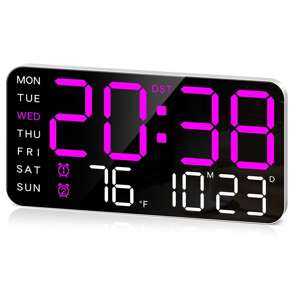 Orologio da Parete Digitale Grande da 8,4 Pollici, Sveglia A LED con Cifre 3570