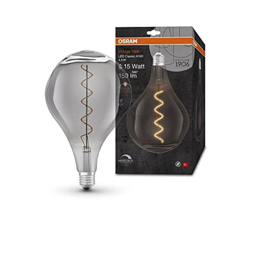 OSRAM Lampada LED Vintage 1906 vetro fumé, 4,5W, 150lm, forma a grande uva con