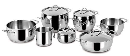 Lagostina Euforia Batteria Pentole, Acciaio Inox, 11 Pezzi (b2R)