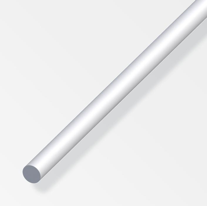 Barra tonda Alfer Aluminium diametro 8mm lunghezza 1m argento - 01030