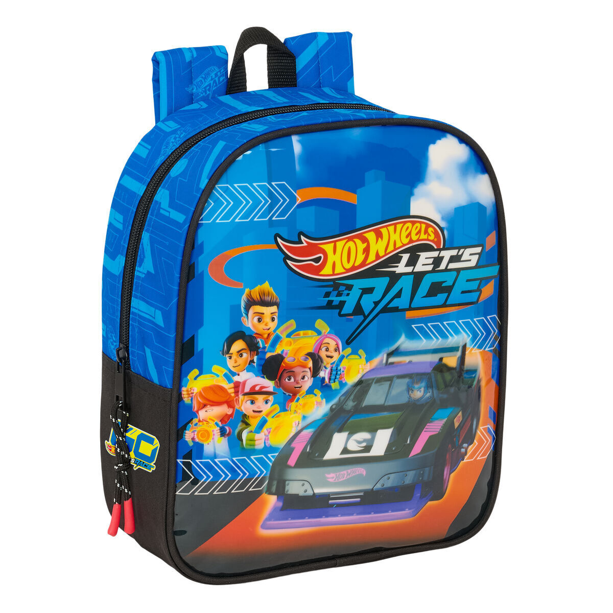 Zaino Scuola Hot Wheels Let's race Azzurro Nero 22 x 27 x 10 cm