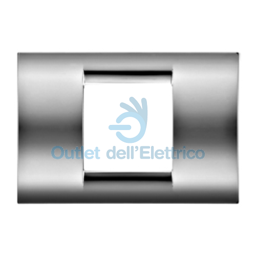GEWISS PLACCA 2 POSTI CROMO SOFT  GW32072 PLAYBUS