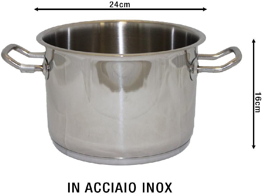 Pentola a Induzione in Acciaio Inox cm 24 Veronica Borella