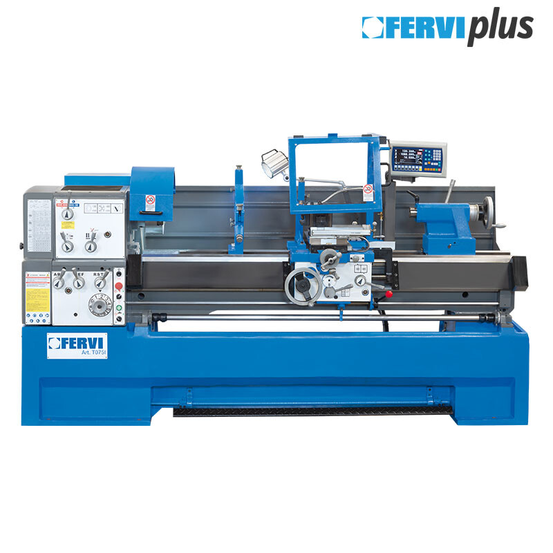 Tornio parallelo inverter con visualizzatore metallo 400v Fervi t075i