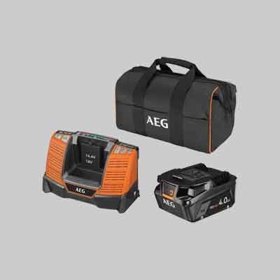 KIT ENERGY BATTIERIA E CARICABATTERIA 'SET L1840SHD' AEG 18V 4.0Ah - AEG POWE...