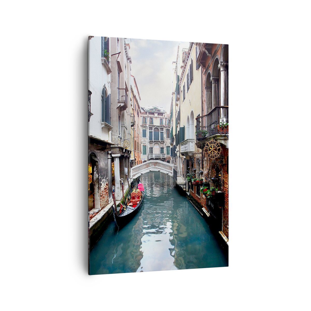 Quadro su Tela 80x120cm Barca ponte turismo venezia Stampe Immagini Murale