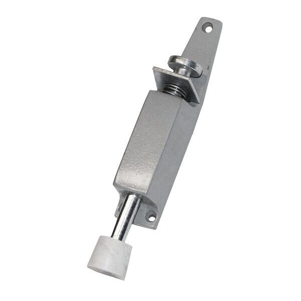 Fermaporta a pedale ottonato finitura silver 12x25 mm
