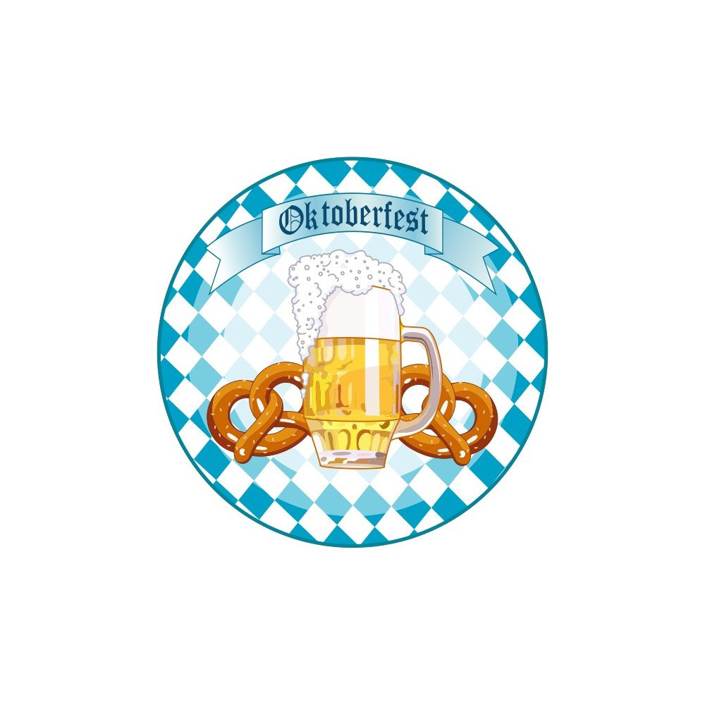 Oktoberfest Birra Paulaner Germania Munchen Cialda Ostia Decorazioni Torta Feste